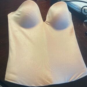 Elegant Cream Strapless Bustier